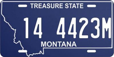 MT license plate 144423M