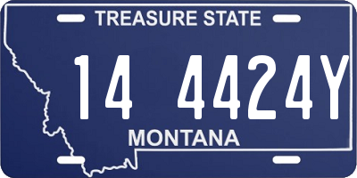 MT license plate 144424Y