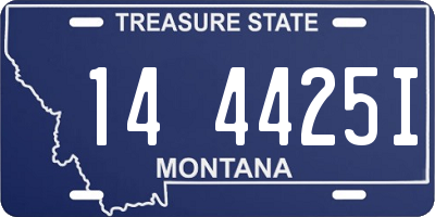 MT license plate 144425I