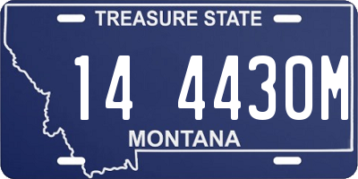 MT license plate 144430M