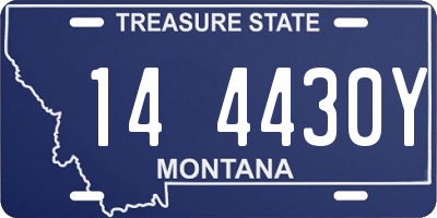 MT license plate 144430Y
