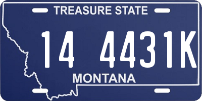 MT license plate 144431K