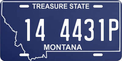 MT license plate 144431P