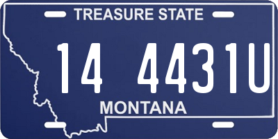MT license plate 144431U