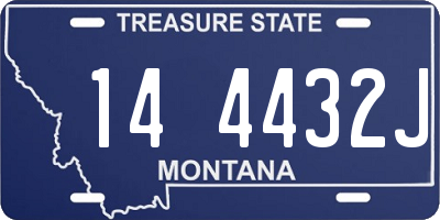 MT license plate 144432J