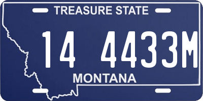MT license plate 144433M