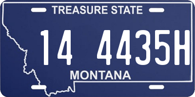 MT license plate 144435H