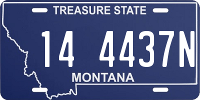 MT license plate 144437N