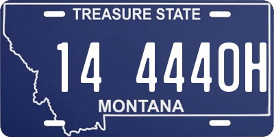 MT license plate 144440H