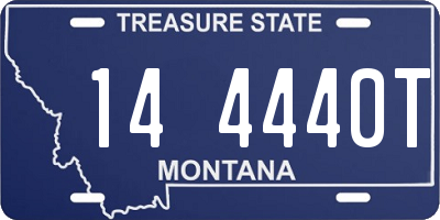 MT license plate 144440T