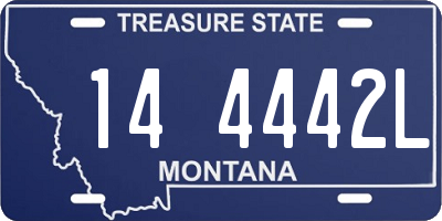 MT license plate 144442L