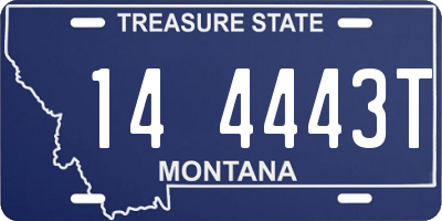 MT license plate 144443T