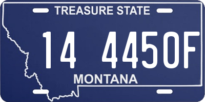 MT license plate 144450F