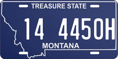 MT license plate 144450H
