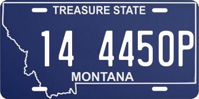 MT license plate 144450P
