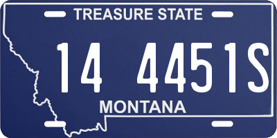 MT license plate 144451S