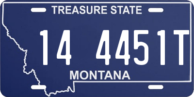 MT license plate 144451T