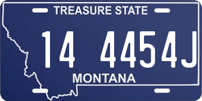 MT license plate 144454J
