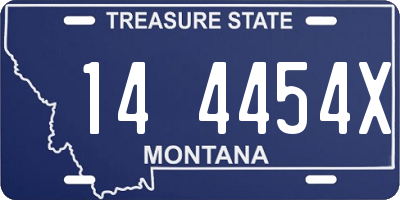 MT license plate 144454X