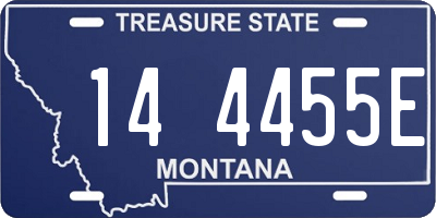MT license plate 144455E