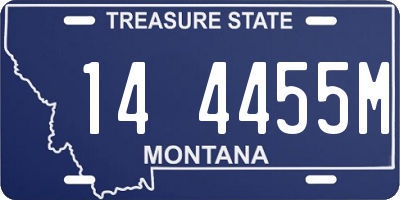MT license plate 144455M