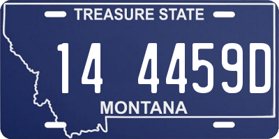 MT license plate 144459D