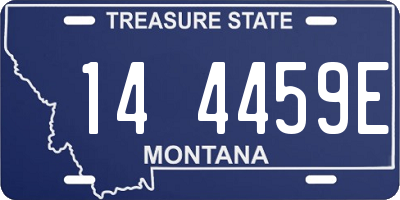 MT license plate 144459E