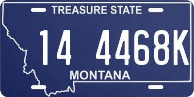 MT license plate 144468K