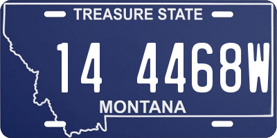 MT license plate 144468W