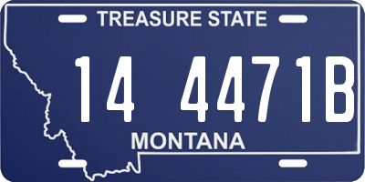 MT license plate 144471B