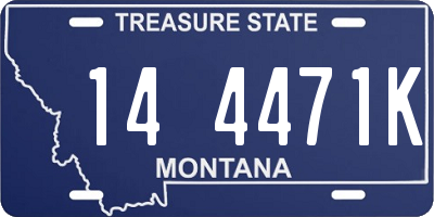 MT license plate 144471K