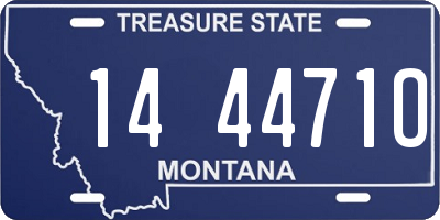 MT license plate 144471O