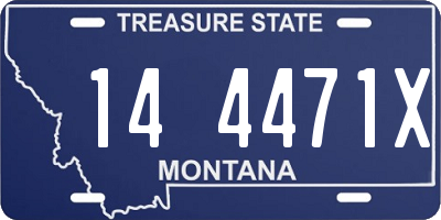 MT license plate 144471X