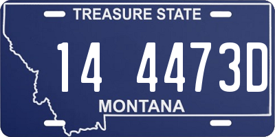 MT license plate 144473D