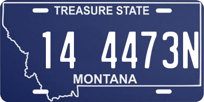 MT license plate 144473N
