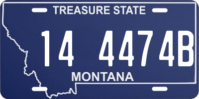 MT license plate 144474B