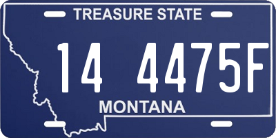 MT license plate 144475F