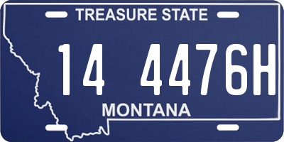 MT license plate 144476H