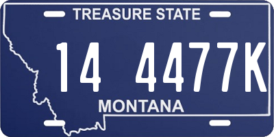 MT license plate 144477K