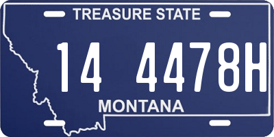 MT license plate 144478H