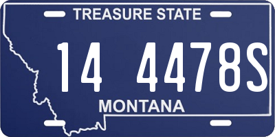 MT license plate 144478S