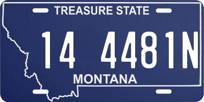 MT license plate 144481N