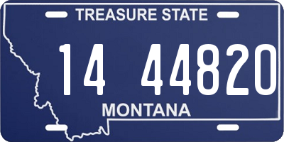 MT license plate 144482O