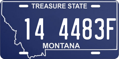 MT license plate 144483F