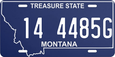 MT license plate 144485G