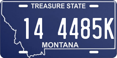 MT license plate 144485K