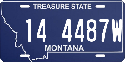 MT license plate 144487W