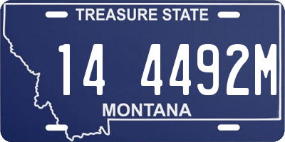 MT license plate 144492M