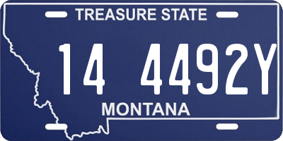MT license plate 144492Y