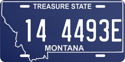 MT license plate 144493E